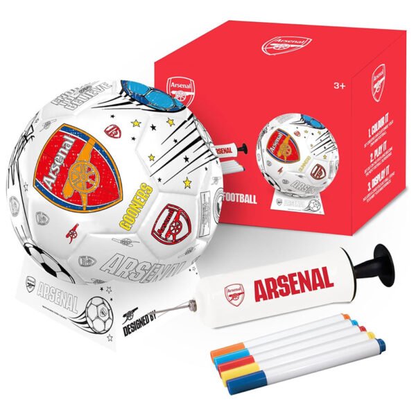 TM-06646-Arsenal-FC-Colour-Your-Own-Football Official Arsenal FC 'Colour In' Mini Football Set