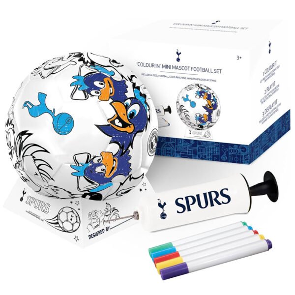 TM-06650-Tottenham-Hotspur-FC-Colour-Your-Own-Football Official Tottenham Hotspur FC 'Colour In' Mini Football Set