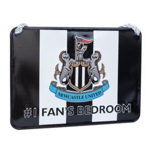 Official Newcastle United FC No1 Fan Stripe Bedroom Sign