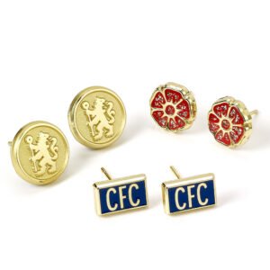 TM-06769-Chelsea-FC-Stud-Earring-Set Official Chelsea FC Stud Earring Set
