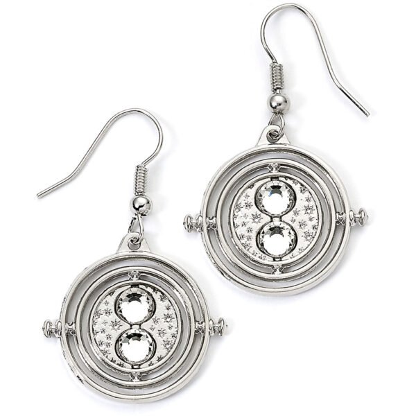 Official Harry Potter Silver Plated Time Turner Hook Earrings