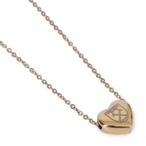 Official West Ham United FC Gold Plated Heart Necklace