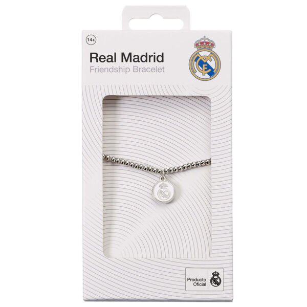 Official Real Madrid CF Silver Finish Bead Bracelet
