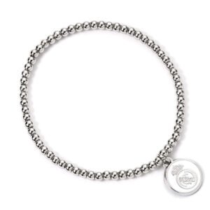Official Real Madrid CF Silver Finish Bead Bracelet