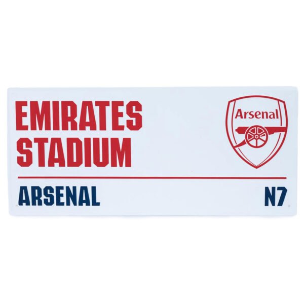 TM-06928-Arsenal-FC-White-Street-Sign Official Arsenal FC White Street Sign