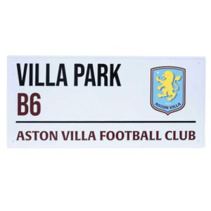 Official Aston Villa FC White Street Sign