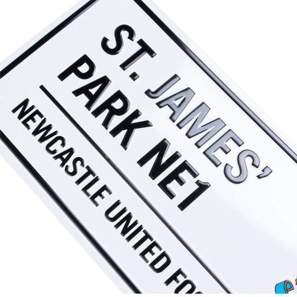 Official Newcastle United FC White Street Sign