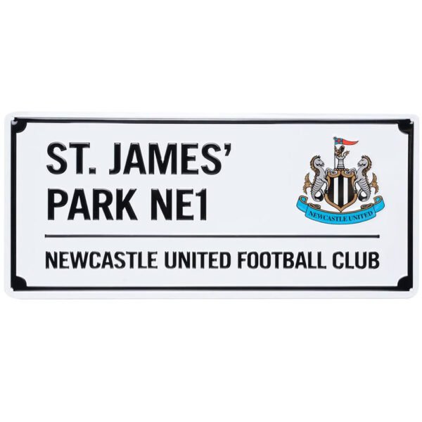 Official Newcastle United FC White Street Sign