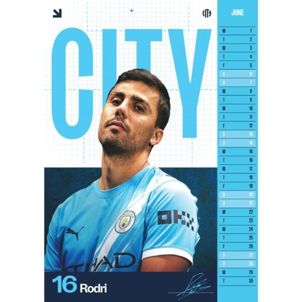 TM-07097-Manchester-City-FC-A3-Calendar-2026-2 Official Manchester City FC A3 Calendar 2026