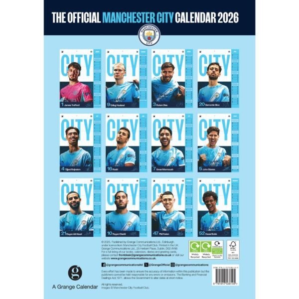 TM-07097-Manchester-City-FC-A3-Calendar-2026-3 Official Manchester City FC A3 Calendar 2026