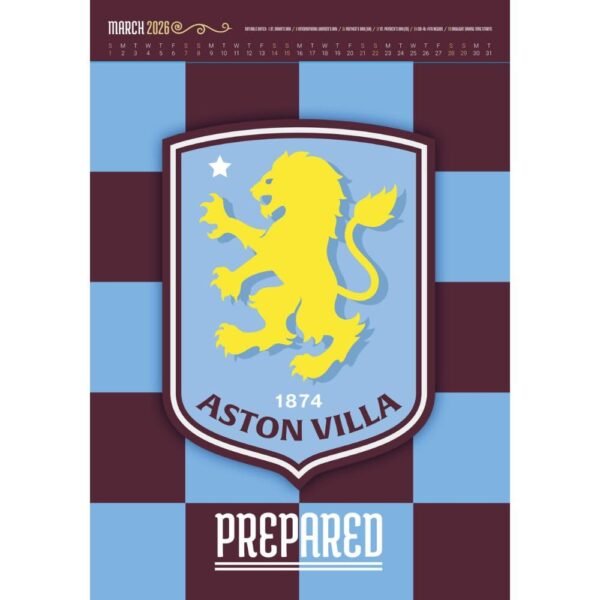TM-07123-Aston-Villa-FC-Deluxe-Calendar-2026-1 Official Aston Villa FC Deluxe Calendar 2026