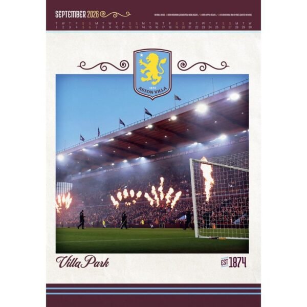 TM-07123-Aston-Villa-FC-Deluxe-Calendar-2026-3 Official Aston Villa FC Deluxe Calendar 2026