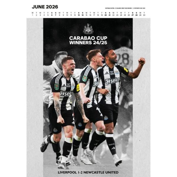 TM-07129-Newcastle-United-FC-Deluxe-Calendar-2026-2 Official Newcastle United FC Deluxe Calendar 2026