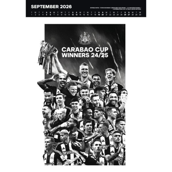 TM-07129-Newcastle-United-FC-Deluxe-Calendar-2026-3 Official Newcastle United FC Deluxe Calendar 2026