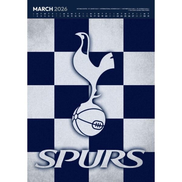 TM-07130-Tottenham-Hotspur-FC-Deluxe-Calendar-2026-1 Official Tottenham Hotspur FC Deluxe Calendar 2026