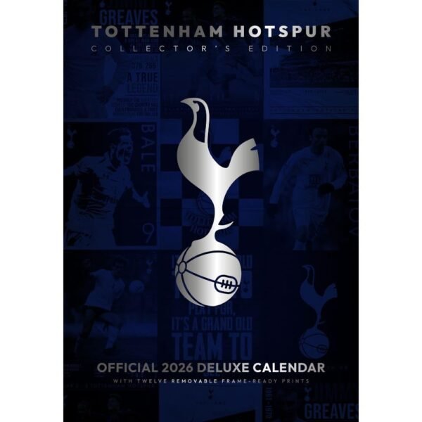 TM-07130-Tottenham-Hotspur-FC-Deluxe-Calendar-2026 Official Tottenham Hotspur FC Deluxe Calendar 2026