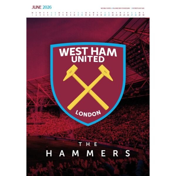 TM-07131-West-Ham-United-FC-Deluxe-Calendar-2026-2 Official West Ham United FC Deluxe Calendar 2026