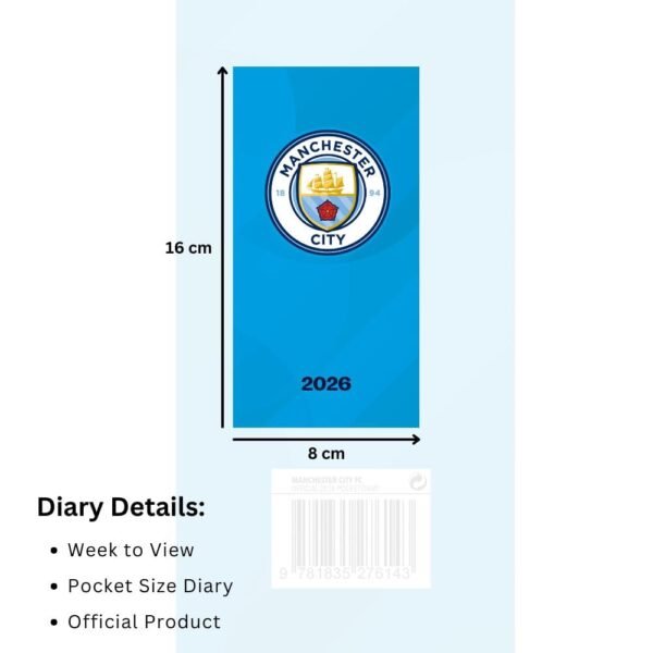 TM-07154-Manchester-City-FC-Slim-Diary-2026-3 Official Manchester City FC Slim Diary 2026