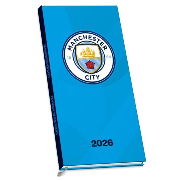 TM-07154-Manchester-City-FC-Slim-Diary-2026 Official Manchester City FC Slim Diary 2026