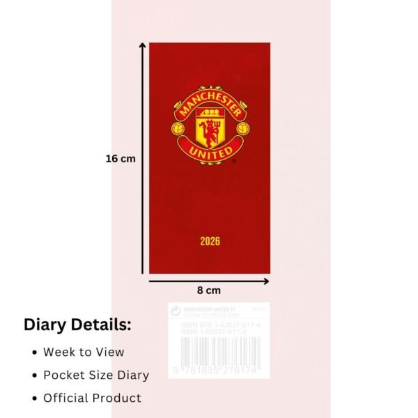 TM-07155-Manchester-United-FC-Slim-Diary-2026-3 Official Manchester United FC Slim Diary 2026