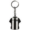 Official Newcastle United FC Home Shirt Keyring & Badge Set