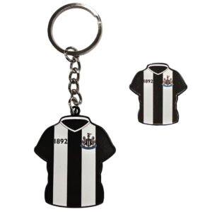 TM-07196-Newcastle-United-FC-Home-Kit-Keyring-Badge-Set Official Newcastle United FC Home Shirt Keyring & Badge Set