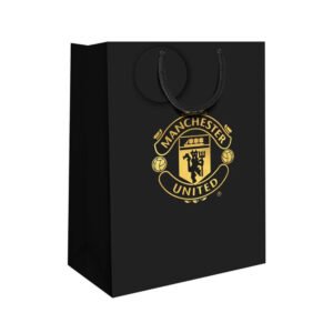 TM-07256-Manchester-United-FC-Small-Executive-Gift-Bag Official Manchester United FC Small Black Gift Bag