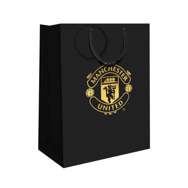 TM-07256-Manchester-United-FC-Small-Executive-Gift-Bag Official Manchester United FC Small Black Gift Bag