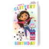 Official Gabby's Dollhouse Glittery Birthday Card
