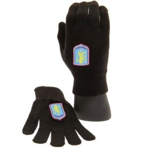 Official Aston Villa FC Knitted Gloves Junior