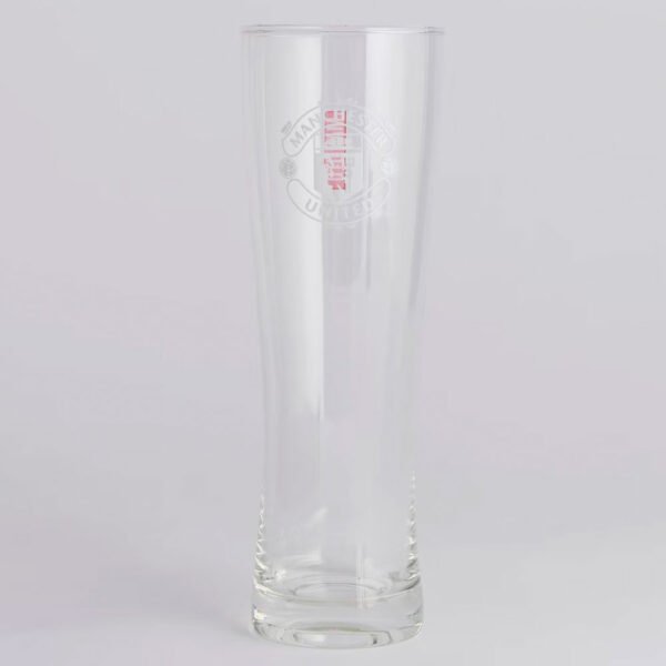 TM-07314-Manchester-United-FC-Mono-Crest-Tall-Beer-Glass Official Manchester United FC Mono Crest Tall Beer Glass