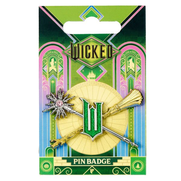 TM-07323-Wicked-Wand-Broomstick-Badge-2 Official Wicked Wand & Broomstick Pin Badge