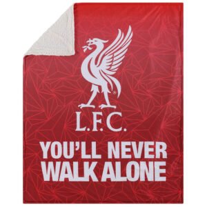 Official Liverpool FC Slogan Sherpa Fleece Blanket
