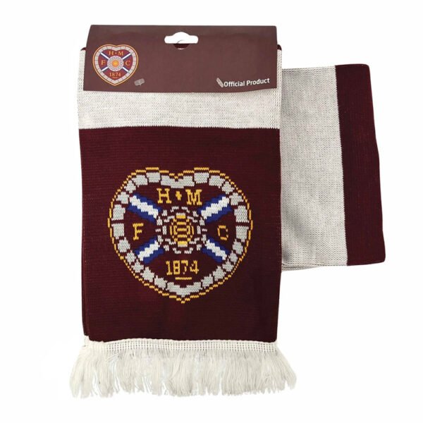 TM-07374-Hearts-FC-Bar-Scarf Official Hearts FC Bar Scarf