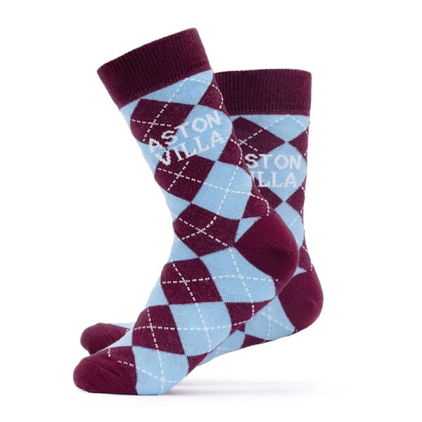 TM-07389-Aston-Villa-FC-Twin-Pack-Dress-Socks-1 Official Aston Villa FC Twin Pack Dress Socks 7-11
