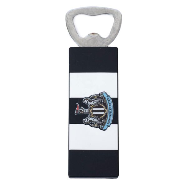 TM-07404-Newcastle-United-FC-PVC-Crest-Magnetic-Bottle-Opener-1 Official Newcastle United FC PVC Rectangle Magnetic Bottle Opener