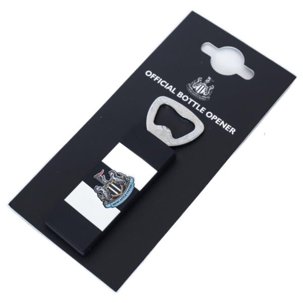 TM-07404-Newcastle-United-FC-PVC-Crest-Magnetic-Bottle-Opener-2 Official Newcastle United FC PVC Rectangle Magnetic Bottle Opener