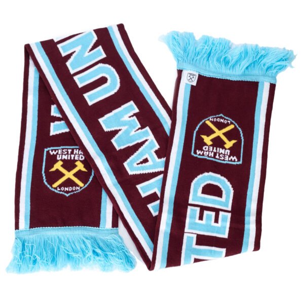 TM-07407-West-Ham-United-FC-Crest-Scarf-2 Official West Ham United FC Crest Scarf