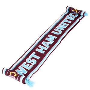 TM-07407-West-Ham-United-FC-Crest-Scarf Official West Ham United FC Crest Scarf