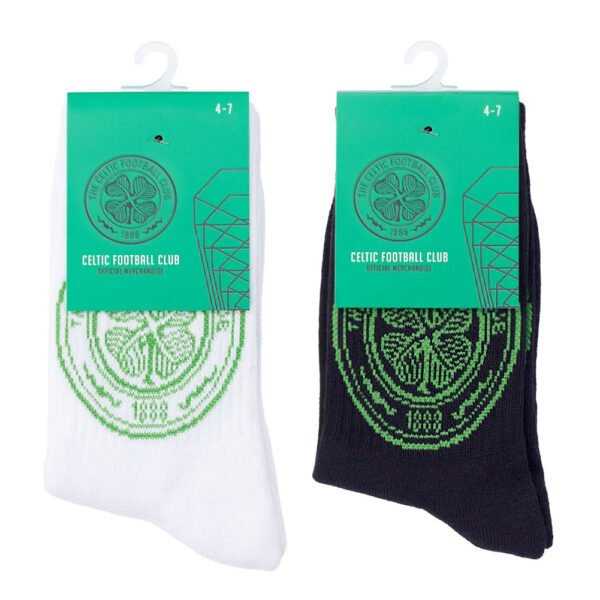 TM-07424-Celtic-FC-Twin-Pack-Sports-Socks-3 Official Celtic FC Twin Pack Sports Socks 7-11