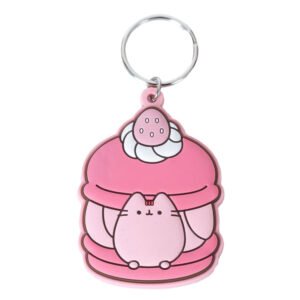 TM-07429-Pusheen-Strawberry-PVC-Keyring Official Pusheen Strawberry PVC Keyring
