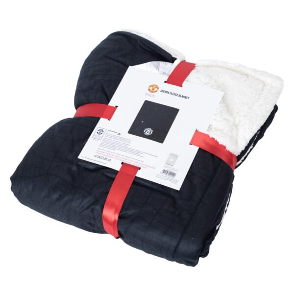 TM-07476-Manchester-United-FC-Identity-Sherpa-Fleece-Blanket Official Manchester United FC Identity Sherpa Fleece Blanket