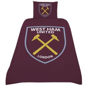 TM-07490-West-Ham-United-FC-Crest-Single-Duvet-Set Official West Ham United FC Crest Single Duvet Set
