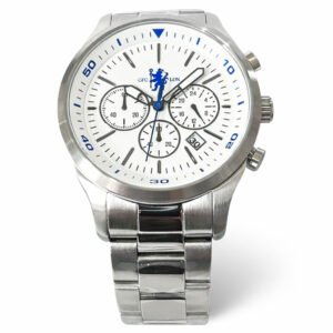 TM-07507-Chelsea-FC-High-End-Chronograph-Watch-Silver Official Chelsea FC High End Chronograph Bracelet Watch