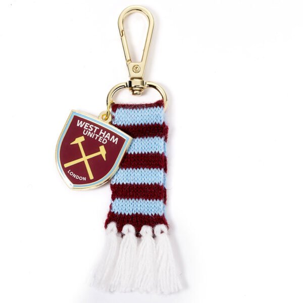 TM-07533-West-Ham-United-FC-Bar-Scarf-Bag-Charm-1 Official Wolverhampton Wanderers FC West Ham United FC Bar Scarf Bag Charm