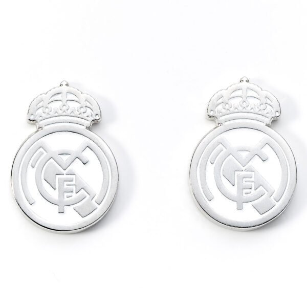 Official Real Madrid CF Silver Plated Formed Cufflinks