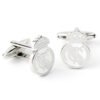 Official Real Madrid CF Silver Plated Formed Cufflinks