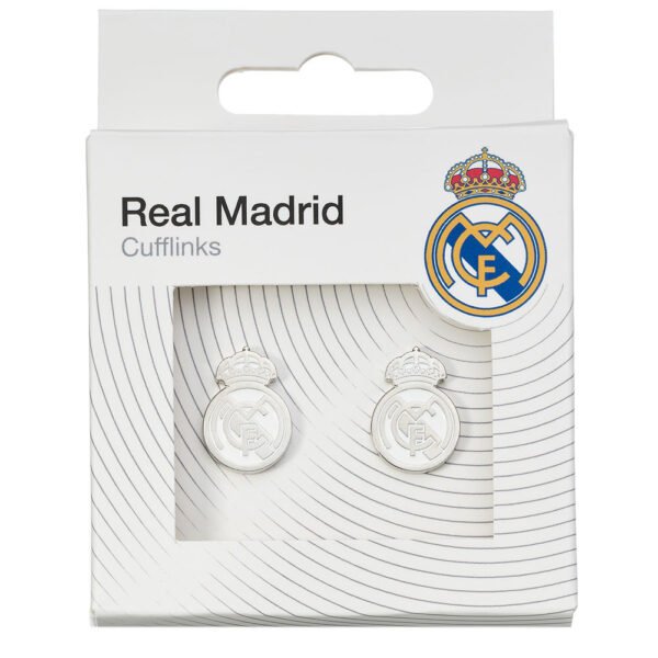 Official Real Madrid CF Silver Plated Formed Cufflinks