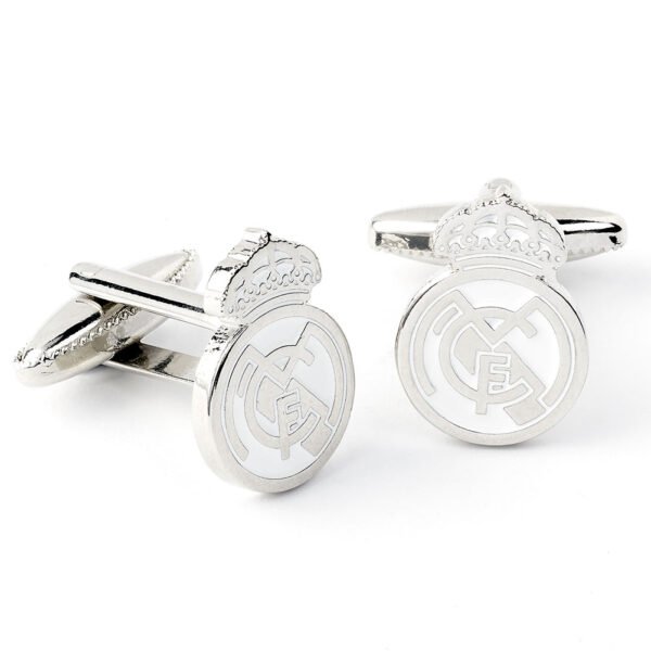 Official Real Madrid CF Silver Plated Formed Cufflinks