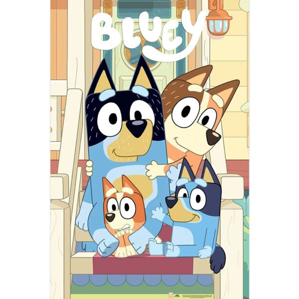 TM-07767-Bluey-Line-Up-Poster-5 Official Bluey Portrait Poster 5